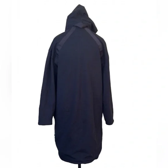 NWOT Brandblack L.A. Heavyweight Spacer Knit Hooded Zip Dress In  Black Medium - Picture 3 of 5